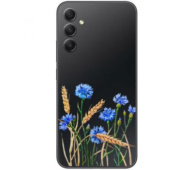 Чохол для Samsung Galaxy A14 Mixcase квіти волошки в пшениці