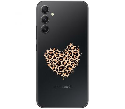 Чохол для Samsung Galaxy A14 MixCase Леопард серце