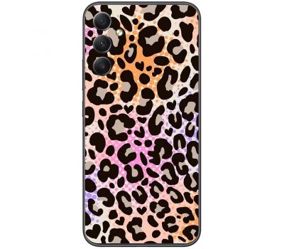 Чохол для Samsung Galaxy A14 MixCase Леопард рожево-оранжевий