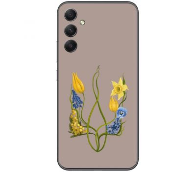 Чохол для Samsung Galaxy A14 MixCase патріотичні квіти у формі герба
