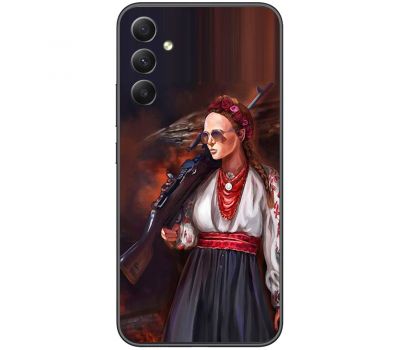 Чохол для Samsung Galaxy A14 MixCase патріотичні українка з автоматом