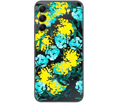 Чохол для Samsung Galaxy A34 (A346) MixCase патріотичні жовто-блакитні квіти