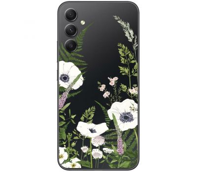 Чохол для Samsung Galaxy A34 (A346) Mixcase квіти білі квіти лісові трави