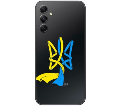 Чохол для Samsung Galaxy A54 (A546) MixCase патріотичні синє-жовтий Тризуб