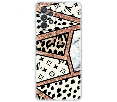 Чохол для Samsung Galaxy A72 MixCase Леопард Louis Vuitton мозаїка