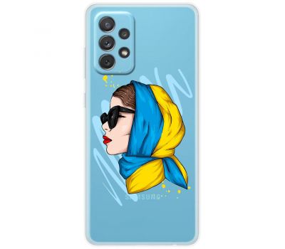 Чохол для Samsung Galaxy A72 MixCase патріотичні дівчина в жовто-синій