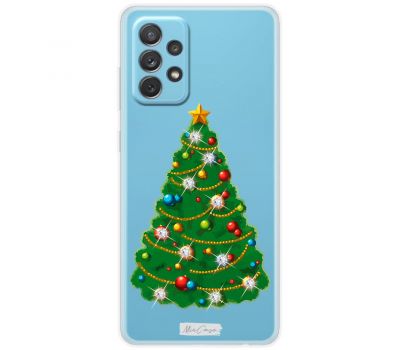 Чохол для Samsung Galaxy A72 MixCase новий рік ялинка зі стразами