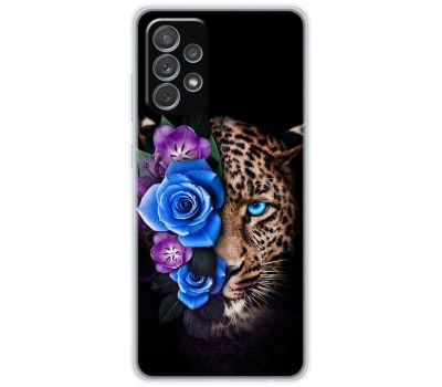 Чохол для Samsung Galaxy A73 (A736) MixCase Леопард у квітах