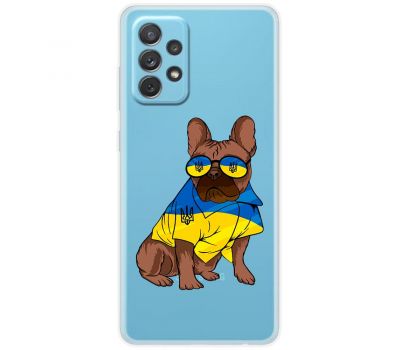 Чохол для Samsung Galaxy A72 MixCase патріотичні мопс в жовто-синіх кол