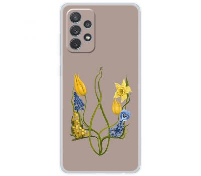 Чохол для Samsung Galaxy A72 MixCase патріотичні квіти у формі г