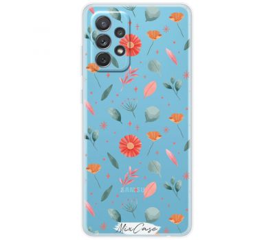 Чохол для Samsung Galaxy A72 Mixcase квіти червоні та оранжеві квіти у гілках