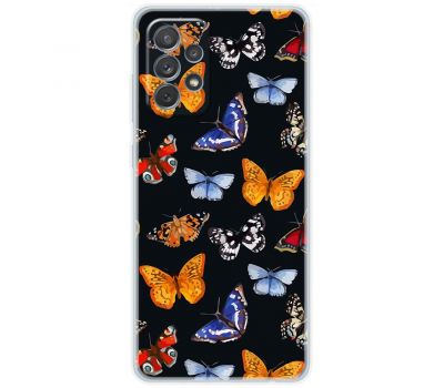 Чохол для Samsung Galaxy A73 (A736) MixCase метелики фарбами mix