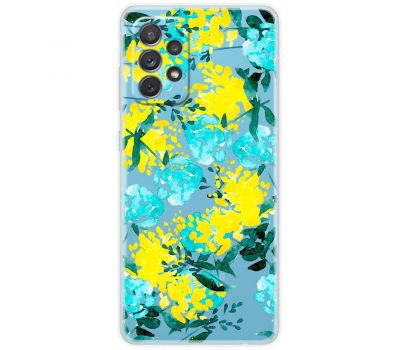 Чохол для Samsung Galaxy A73 (A736) MixCase патріотичні жовто-блакитні квіти