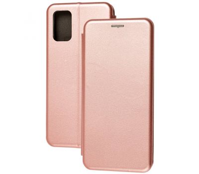 Чохол книжка Premium для Samsung Galaxy A02s / A03s рожево-золотистий