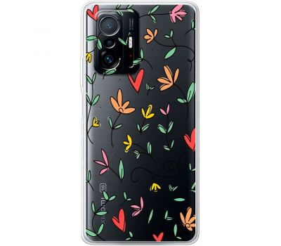 Чохол для Xiaomi 11T/11T Pro Mixcase квіти квіточки - листочки