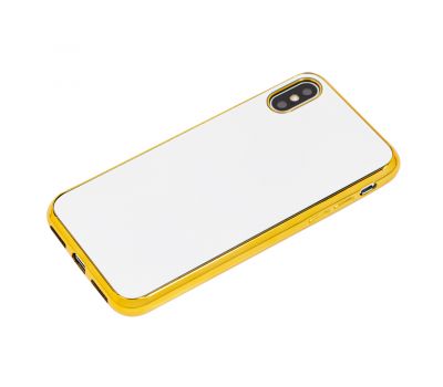 Чохол для iPhone Xs glass дзеркало "золотистий" 3352795