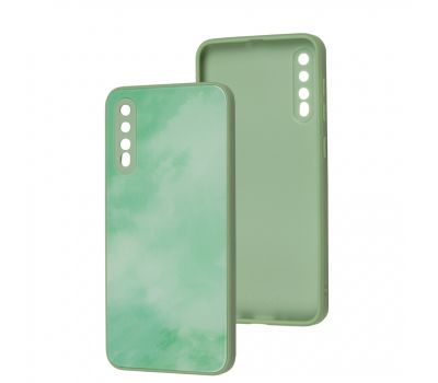 Чохол для Samsung Galaxy A50 / A50s / A30s Marble Clouds turquoise