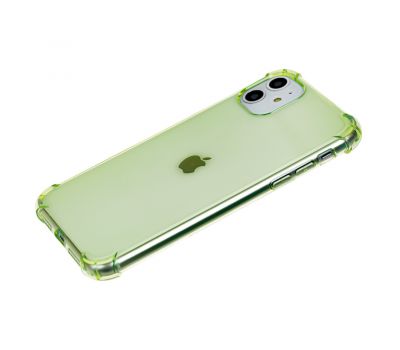 Чохол для iPhone 11 WXD ударостійкий зелений/прозорий 3355653