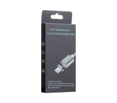 Кабель USB Магнітний Clip-ON Lightning чорний 3355487