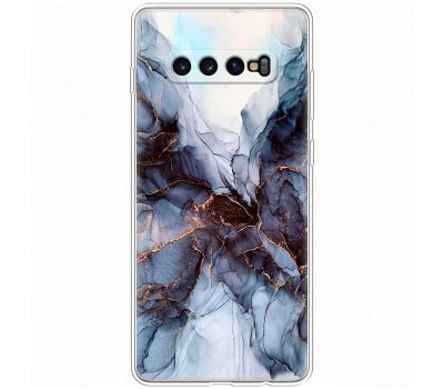 Чохол для Samsung Galaxy S10+ (G975) MixCase мармур темно-бірюзовий