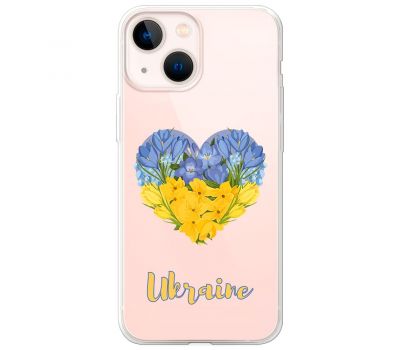 Чохол для iPhone 14 MixCase патріотичні серце з квітами