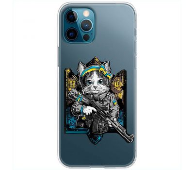 Чохол для iPhone 12 Pro MixCase патріотичні кіт захисник