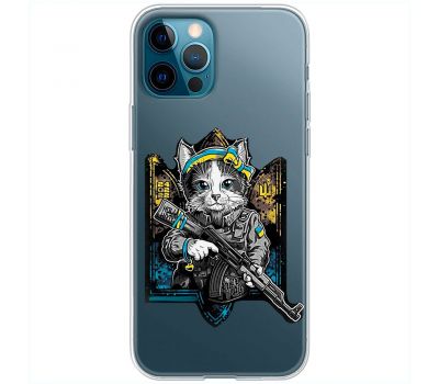 Чохол для iPhone 12 Pro Max MixCase патріотичні кіт захисник