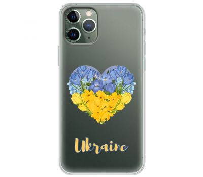 Чохол для iPhone 11 Pro MixCase патріотичні серце з квітами