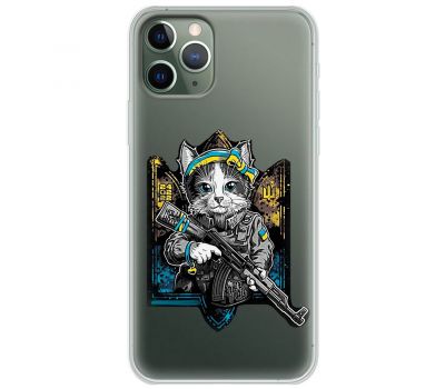 Чохол для iPhone 11 Pro Max MixCase патріотичні кіт захисник