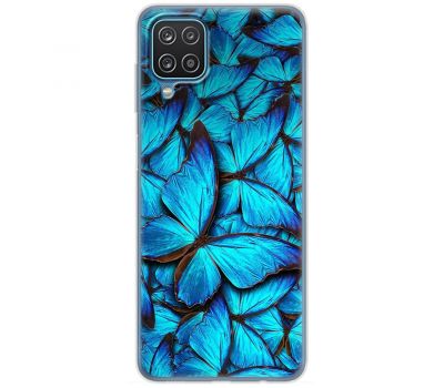 Чохол для Samsung Galaxy A12 / M12 MixCase метелики сині