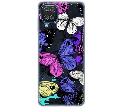 Чохол для Samsung Galaxy A12 / M12 MixCase метелики кольоровий мікс