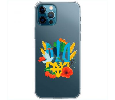 Чохол для iPhone 12 Pro MixCase патріотичні герб у квітах