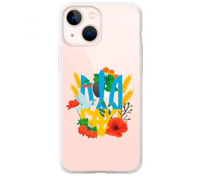 Чохол для iPhone 13 mini MixCase патріотичні герб у квітах