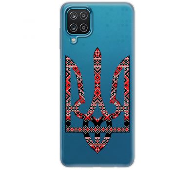 Чохол для Samsung Galaxy A12 / M12 MixCase патріотичні тризуб з червоно-чорни