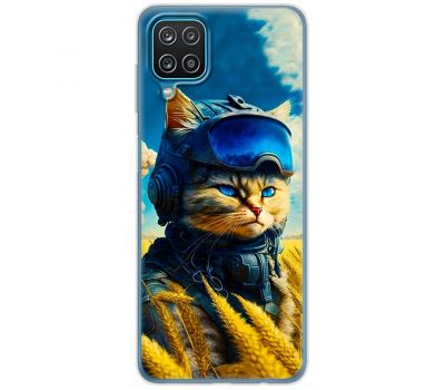 Чохол для Samsung Galaxy A12 / M12 MixCase патріотичні військовий котик