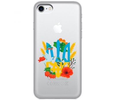 Чохол для iPhone 7 / 8 / SE MixCase патріотичні герб у квітах