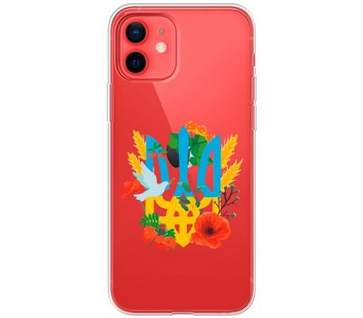 Чохол для iPhone 12 mini MixCase патріотичні герб у квітах