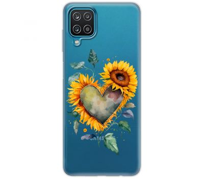 Чохол для Samsung Galaxy A12 / M12 MixCase осінь соняшник з серцем