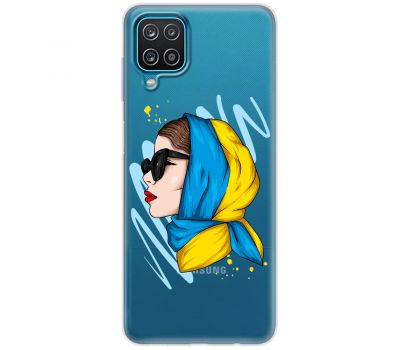 Чохол для Samsung Galaxy A12 / M12 MixCase патріотичні дівчина в жовто-синій