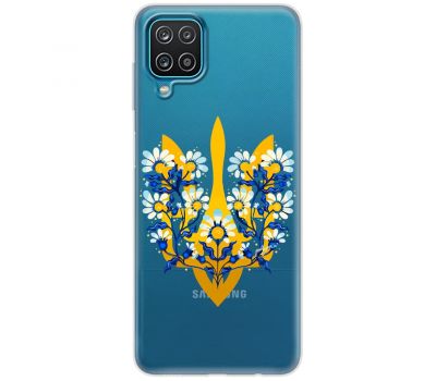 Чохол для Samsung Galaxy A12 / M12 MixCase патріотичні тризуб в квітах