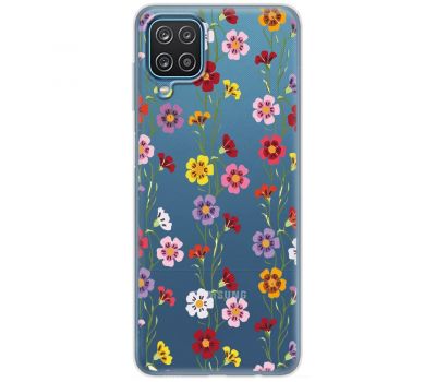 Чохол для Samsung Galaxy A12 / M12 Mixcase квіти патерн квіткових ліан