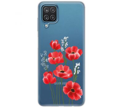 Чохол для Samsung Galaxy A12 / M12 Mixcase квіти маки в польових травах