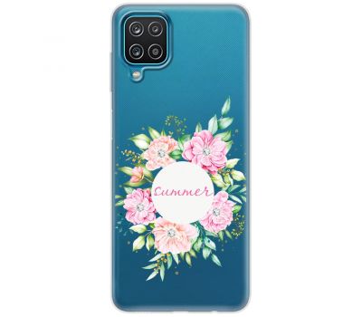 Чохол для Samsung Galaxy A12 / M12 MixCase стрази літні квіти