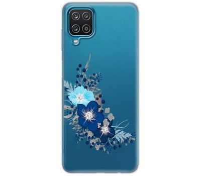 Чохол для Samsung Galaxy M33 (M336) MixCase стрази синя квітка