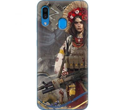 Чохол для Samsung Galaxy A20 / A30 MixCase патріотичні дівчина воїн