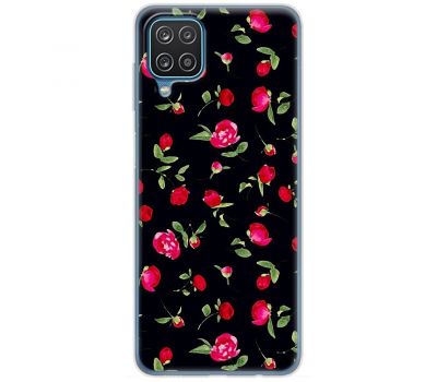 Чохол для Samsung Galaxy M33 (M336) MixCase квіти піони на чорному