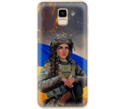 Чохол для Samsung Galaxy J6 2018 (J600) MixCase патріотичні дівчина воїн