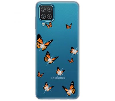 Чохол для Samsung Galaxy A12 / M12 MixCase стрази метелики