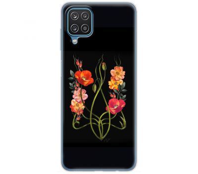 Чохол для Samsung Galaxy A12 / M12 MixCase патротичні Тризуб з квітів