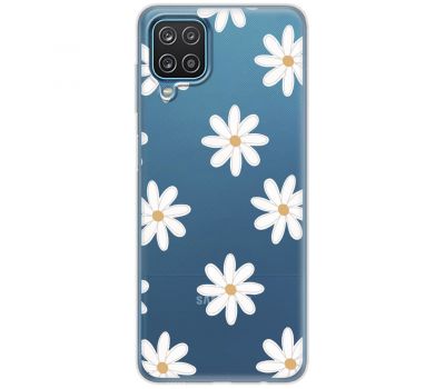 Чохол для Samsung Galaxy A12 / M12 Mixcase квіти патерн ромашок